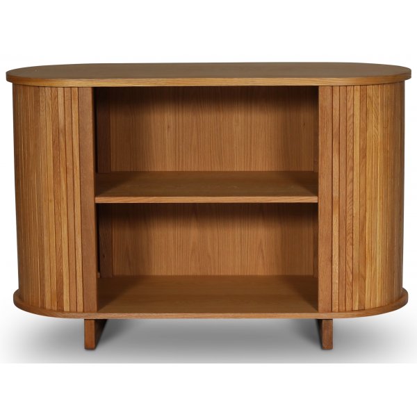 Nova matala kirjahylly ljytty tammea 120x80 cm + Huonekalujen jalat