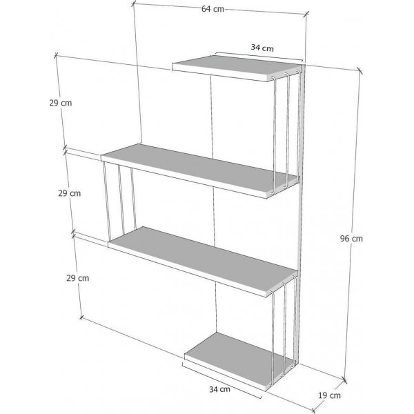 Seinhylly - Valkoinen/antrasiitti