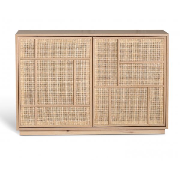 Senkki silytystilalla ja rottinkiovilla 120 cm leve - Stockholm