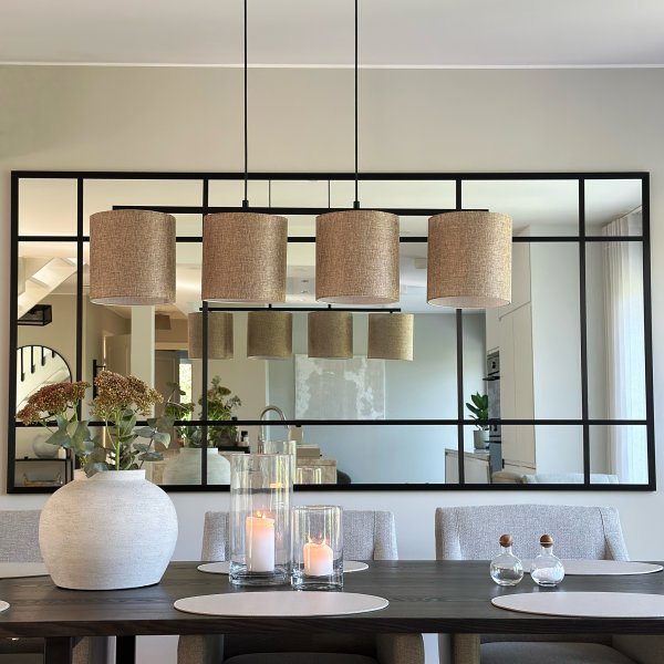 Kokovartalopeili 110 � 220 cm Rivillinen - Musta kehys