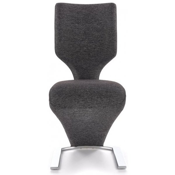 Zackary ruokatuoli - harmaa/musta (kangas/PU) - kromi Zackary ruokatuoli - harmaa/musta (kangas/PU) - kromi