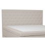 Sängynpääty napeilla 160 cm leveä beige Sängynpääty napeilla 160 cm leveä beige