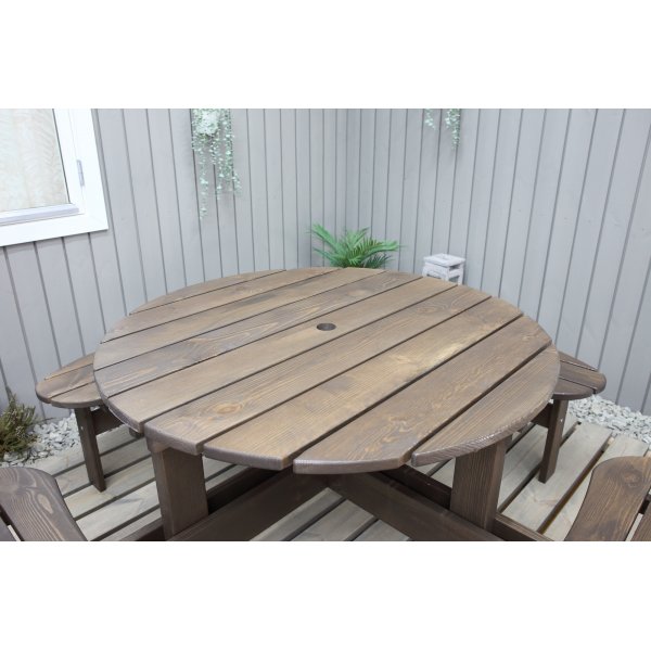 Ronda kalusteryhmä - Puutarhapenkki & pöytä yhdessä - Ruskea Ronda kalusteryhmä - Puutarhapenkki & pöytä yhdessä - Ruskea