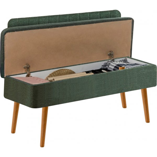 Vina penkki selkänojalla - mänty/vihreä Vina penkki selkänojalla - mänty/vihreä