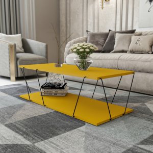 Labranda sohvapyt 120 x 50 cm - Keltainen/musta