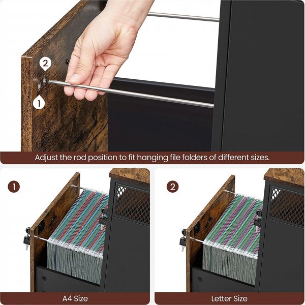 Astra-arkistokaappi 44 x 42 x 69 cm - Ruskea/musta Astra-arkistokaappi 44 x 42 x 69 cm - Ruskea/musta