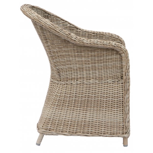 Ulkoryhm: 6 tuolia ja pyt 200 x 100 cm rottinkia - Hampton/Mercury