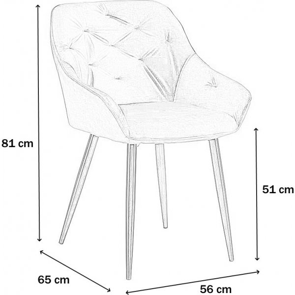 Cadeira ruokapöydän tuoli 487 - keltainen Cadeira ruokapöydän tuoli 487 - keltainen