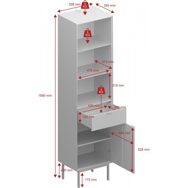 Soma-vitriinikaappi - Musta/espresso Soma-vitriinikaappi - Musta/espresso