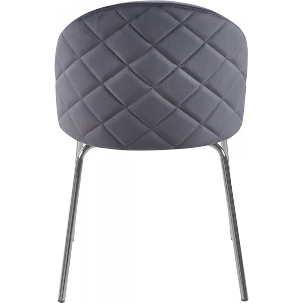 Plaza- samettituoli - Harmaa / Kromi