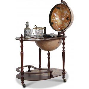 Da Vinci -tarjoiluvaunu karttapallo/baari 81 cm - mahonki / vaalea Da Vinci -tarjoiluvaunu karttapallo/baari 81 cm - mahonki / vaalea