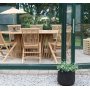 Salt ulkoruokailuryhm soikea ruokapyt 200 cm ja 6 ruokatuolia - Teak