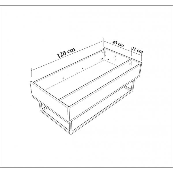 Estor sohvap�yt� 120 x 60/92 cm - P�hkin�/musta
