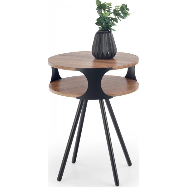 Hartley-lamppupöytä - Tumma tammi/musta Hartley-lamppupöytä - Tumma tammi/musta