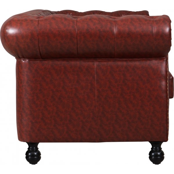 Sohva Chesterfield 3-istuttava ruskea PU - Charles Sohva Chesterfield 3-istuttava ruskea PU - Charles