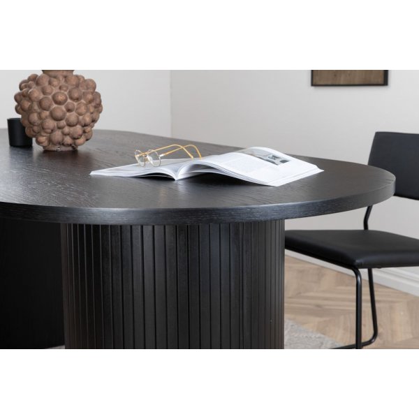 Ruokapöytä 200x90 cm mustaksi petsattu - Bianca Ruokapöytä 200x90 cm mustaksi petsattu - Bianca