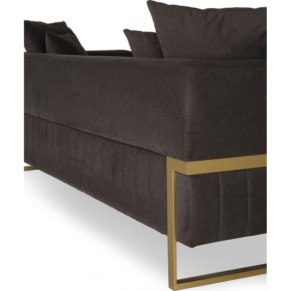 Magenta 3-istuttava sohva - Tummanruskea