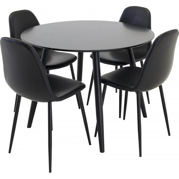 Paradis ruokapöytä 100 cm - musta Paradis ruokapöytä 100 cm - musta