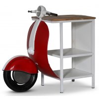 Vintage Vespa baaritiski/yöpöytä 104 x 44 cm - Punainen/valkoinen Vintage Vespa baaritiski/yöpöytä 104 x 44 cm - Punainen/valkoinen