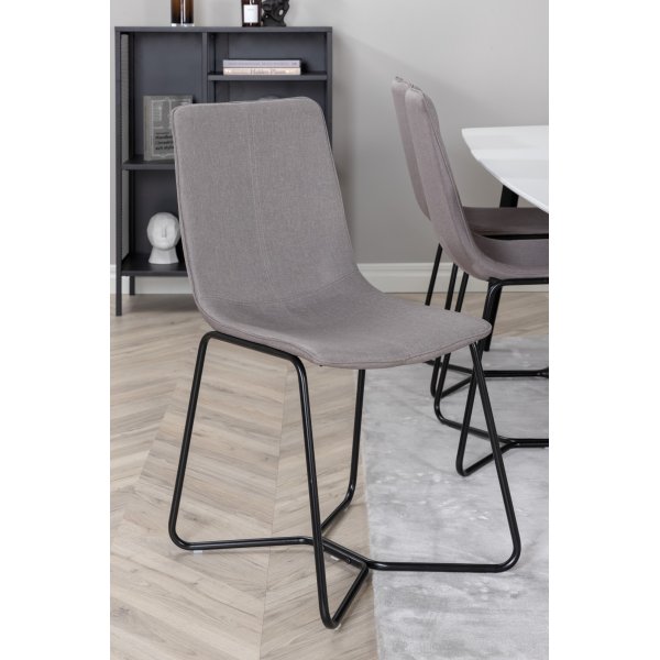 Malcolm ruokatuoli - harmaa/musta Malcolm ruokatuoli - harmaa/musta