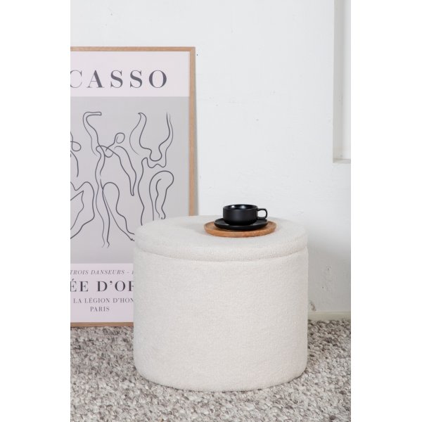 Jabar pouf - Valkoinen nalle Jabar pouf - Valkoinen nalle