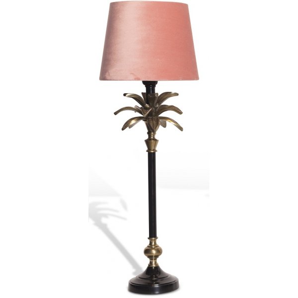 Palmblad-pytlamppu 50 cm - Messinki/Musta