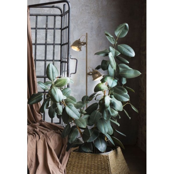 Alaska 2-vartinen lattiavalaisin - Raudanharmaa/puu Alaska 2-vartinen lattiavalaisin - Raudanharmaa/puu