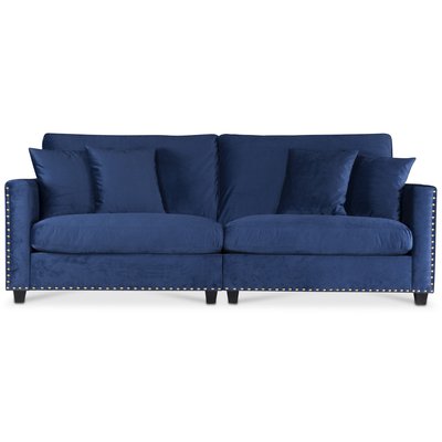 Neljn istuttava sohva Avenue - Sininen (Sametti)