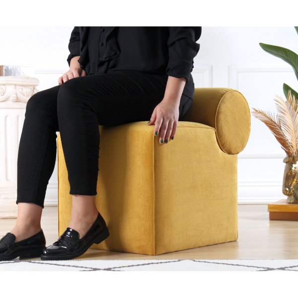 Linburg-pouf - keltainen Linburg-pouf - keltainen