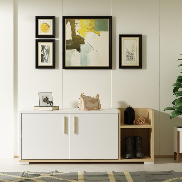 Susanne kenkkaappi - Sapphire tammi/valkoinen