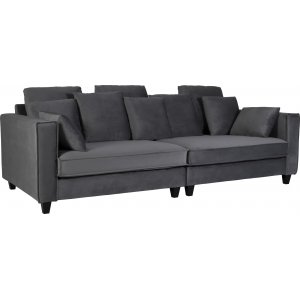 Brandy Lounge -sohva XL, 3,5 istumapaikkaa - Tummanharmaa (Sametti)