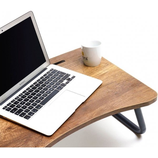 Lappy kannettavan tietokoneen pöytä 60x20 cm - Pähkinä/musta Lappy kannettavan tietokoneen pöytä 60x20 cm - Pähkinä/musta