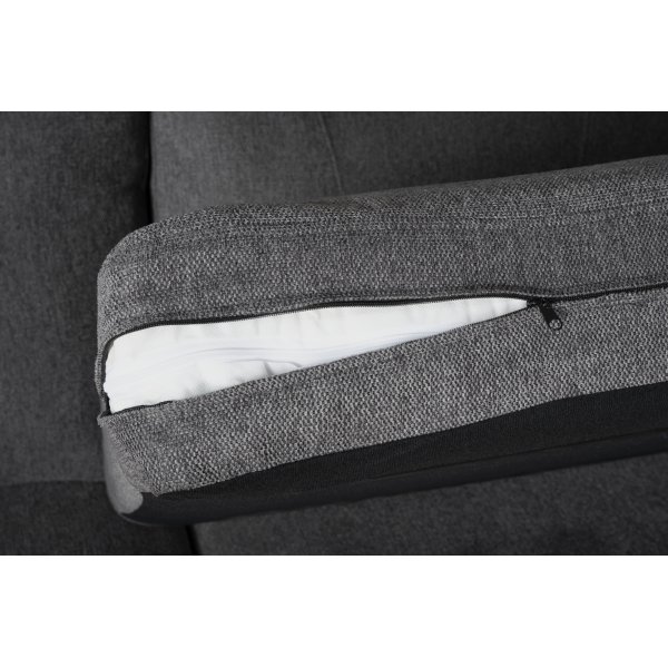 Salem kulmasohva tummanharmaata kangasta