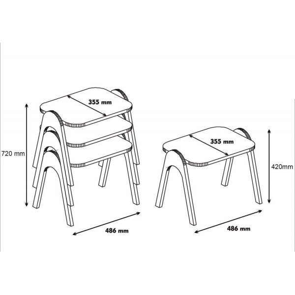 Paris sohvap�yt� 48,6 x 35,5 cm - P�hkin�/valkoinen