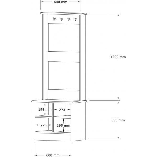 Maren aulakalusteet - Safiiri/valkoinen Maren aulakalusteet - Safiiri/valkoinen