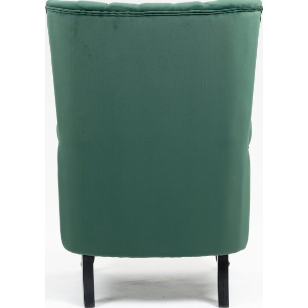 Korvaläppänojatuoli vihreää samettia Korvaläppänojatuoli vihreää samettia