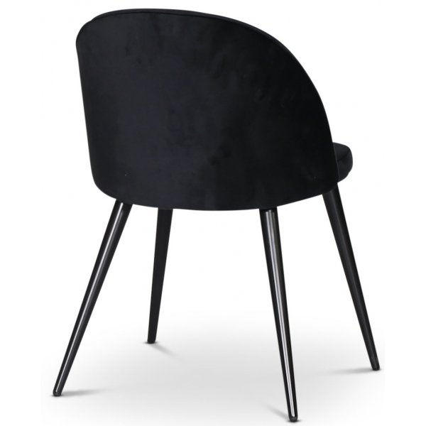 Alice-tuoli - Musta sametti / Mustat jalat Alice-tuoli - Musta sametti / Mustat jalat