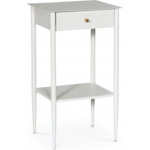 Flash-yöpöytä - Valkoinen metalli / messinki Flash-yöpöytä - Valkoinen metalli / messinki