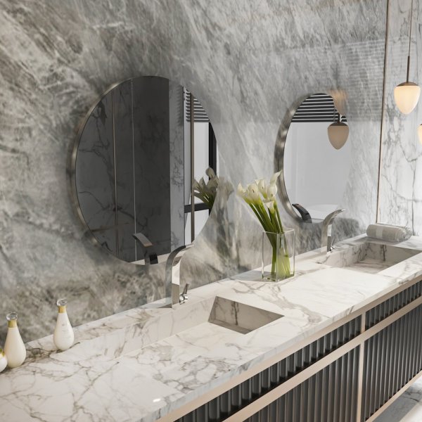 Onean peili - Tummanharmaa/hopea Onean peili - Tummanharmaa/hopea