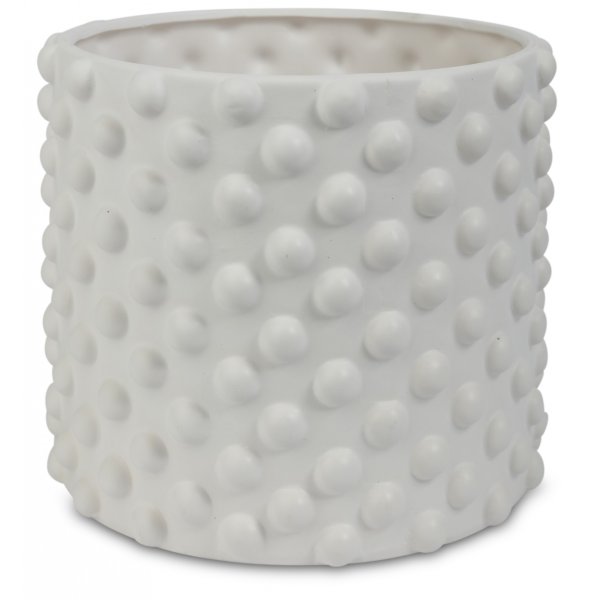 Bubbel-ruukku k. 16 cm - Valkoinen