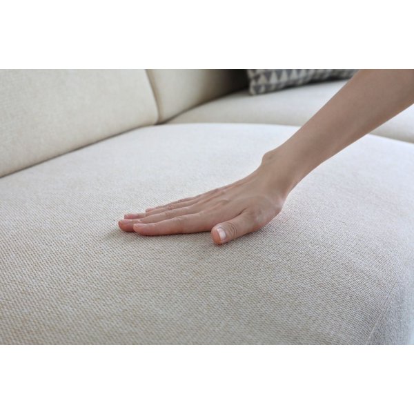 Sohva 3-istuttava beige moderni - Hanna + Huonekalujen tekstiilien puhdistus Sohva 3-istuttava beige moderni - Hanna + Huonekalujen tekstiilien puhdistus