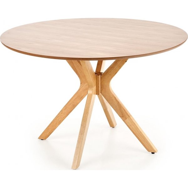 Rio-ruokapöytä Ø120 cm tammiviilua ja 4 Sara-nojatuolia tammea ja pellavaa Rio-ruokapöytä Ø120 cm tammiviilua ja 4 Sara-nojatuolia tammea ja pellavaa