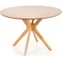 Rio-ruokapöytä Ø120 cm tammiviilua ja 4 Sara-nojatuolia tammea ja pellavaa Rio-ruokapöytä Ø120 cm tammiviilua ja 4 Sara-nojatuolia tammea ja pellavaa