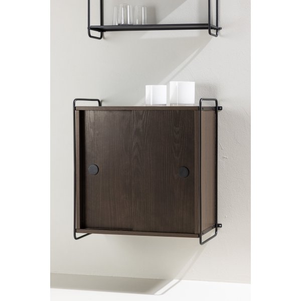 Paris-seinkaappi 68 x 60 cm - Musta/Mocca