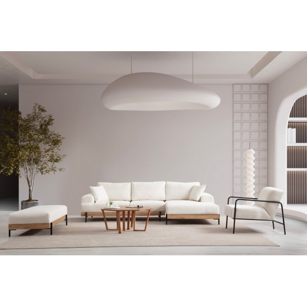 Eti divaani sohva oikea - Valkoinen/tammi Eti divaani sohva oikea - Valkoinen/tammi