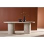 Narvik ruokapyt 200 x 100 cm - Beige marmoriefekti