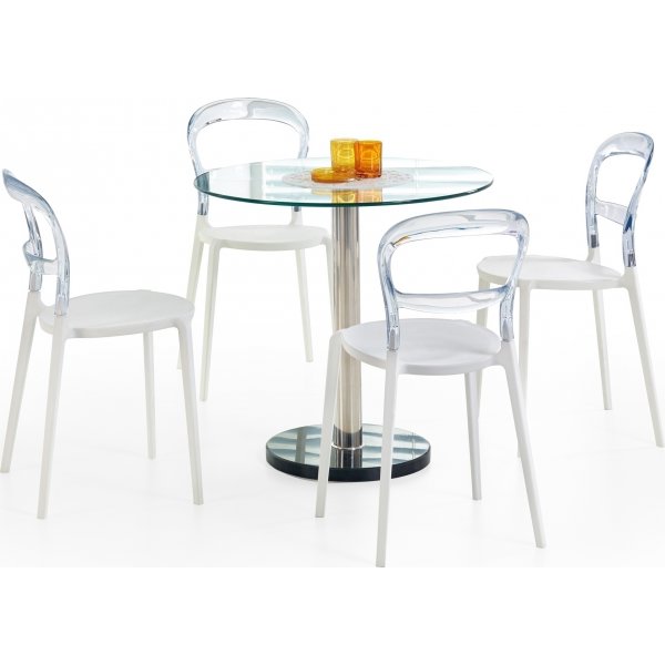 Violet-lasipöytä - Kromi/Marmori Violet-lasipöytä - Kromi/Marmori