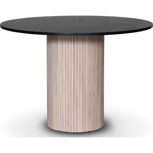 Decibel pyre ruokapyt 110 cm - Whitewash / mustaksi petsattu tammi