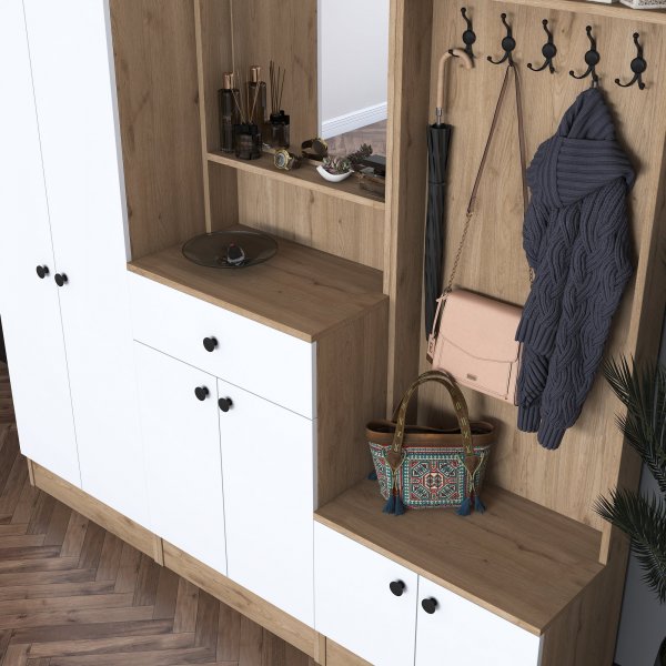 Muodikkaat aulakalusteet 180 cm - Phkin/valkoinen