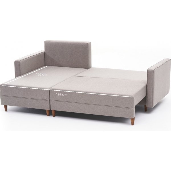 Aydam vuodesohva vasen - Kermanvalkoinen Aydam vuodesohva vasen - Kermanvalkoinen